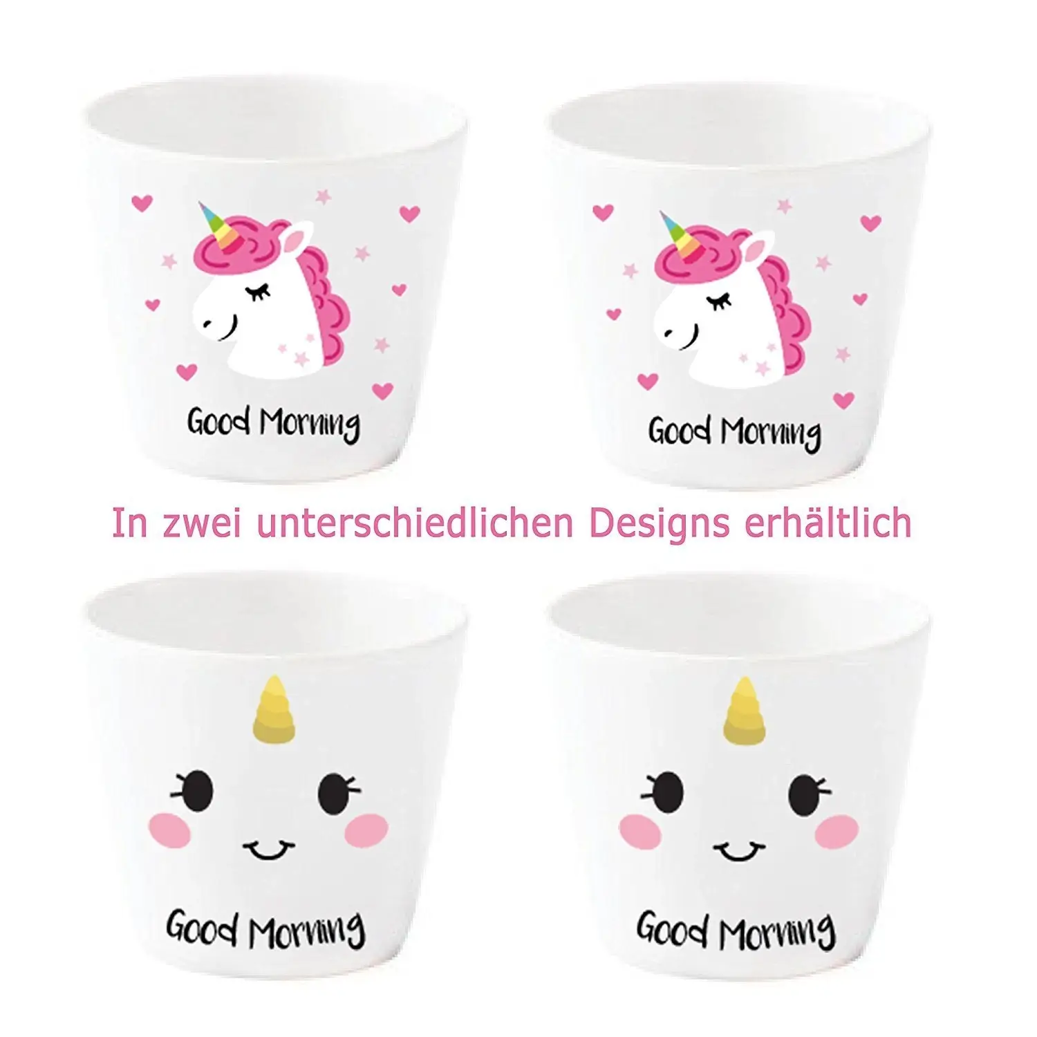 Einhorn Eierbecher Set