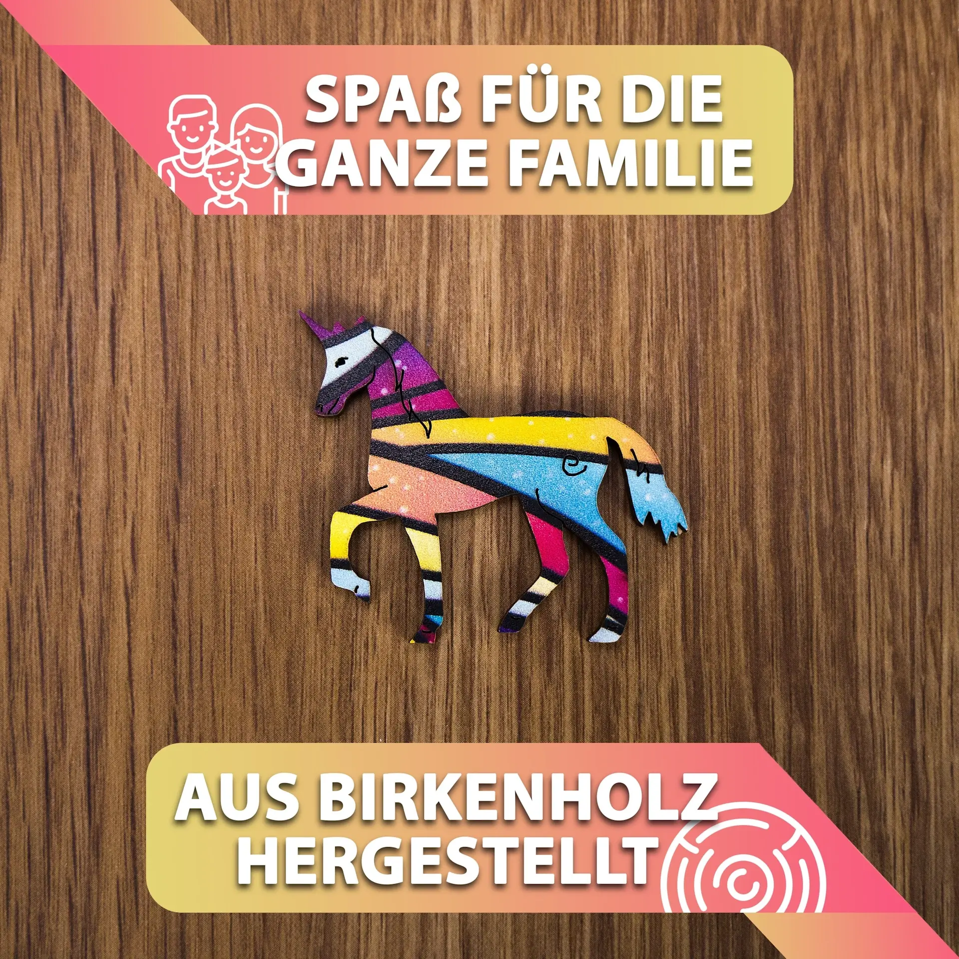 Einhorn Holzpuzzle